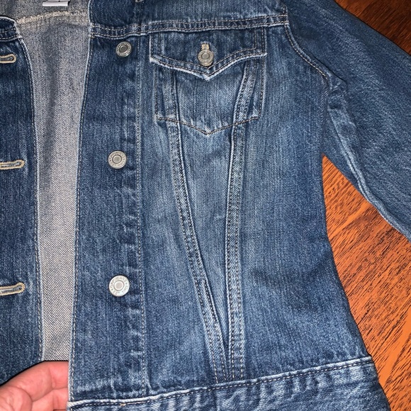 GAP S jean jacket denim waist wash rocker comfy - Picture 4 of 5